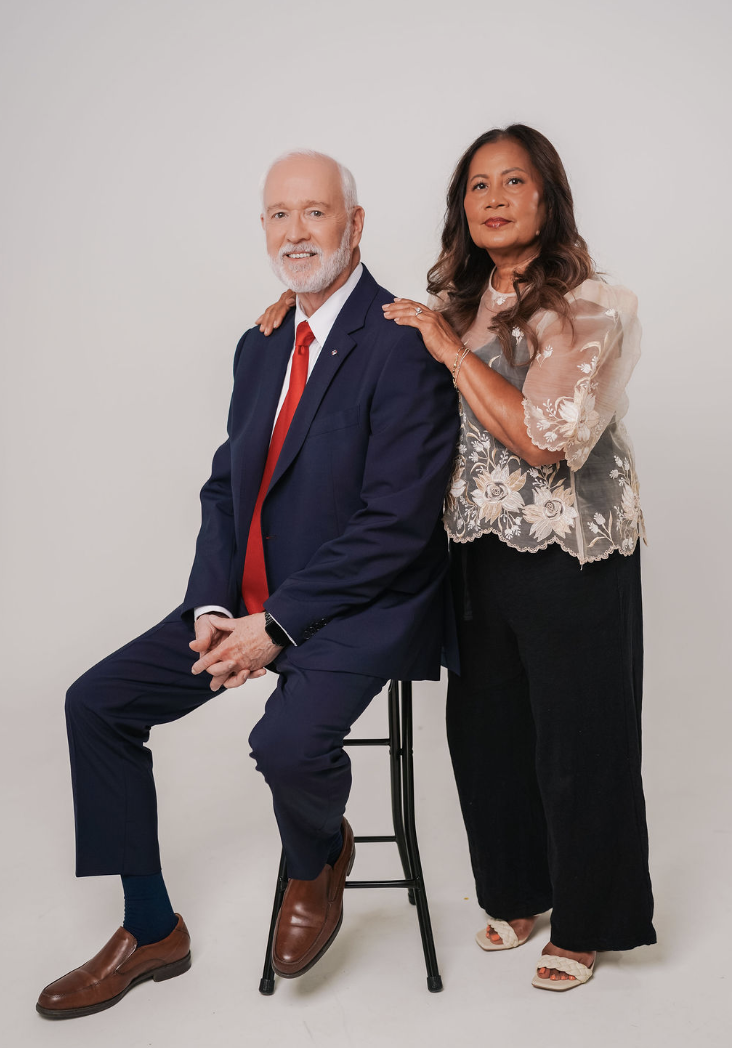 Michael Rutland with his wife