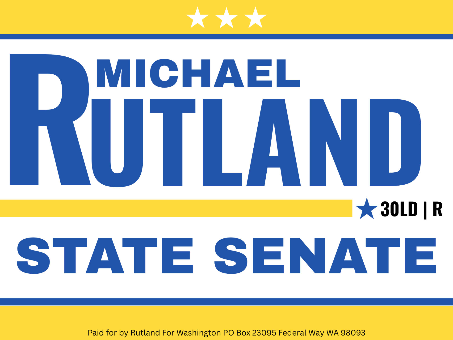 Michael Rutland for State Senate — 30LD